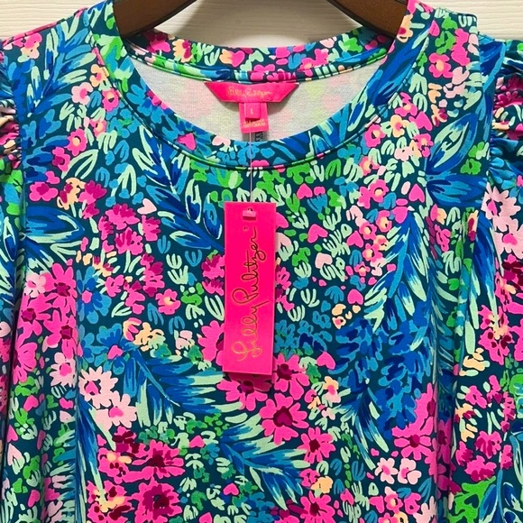 NWT LILLY PULITZER L JANSEN DRESS MULTI TINY GARDEN BEAUTIFUL! - Picture 3 of 9